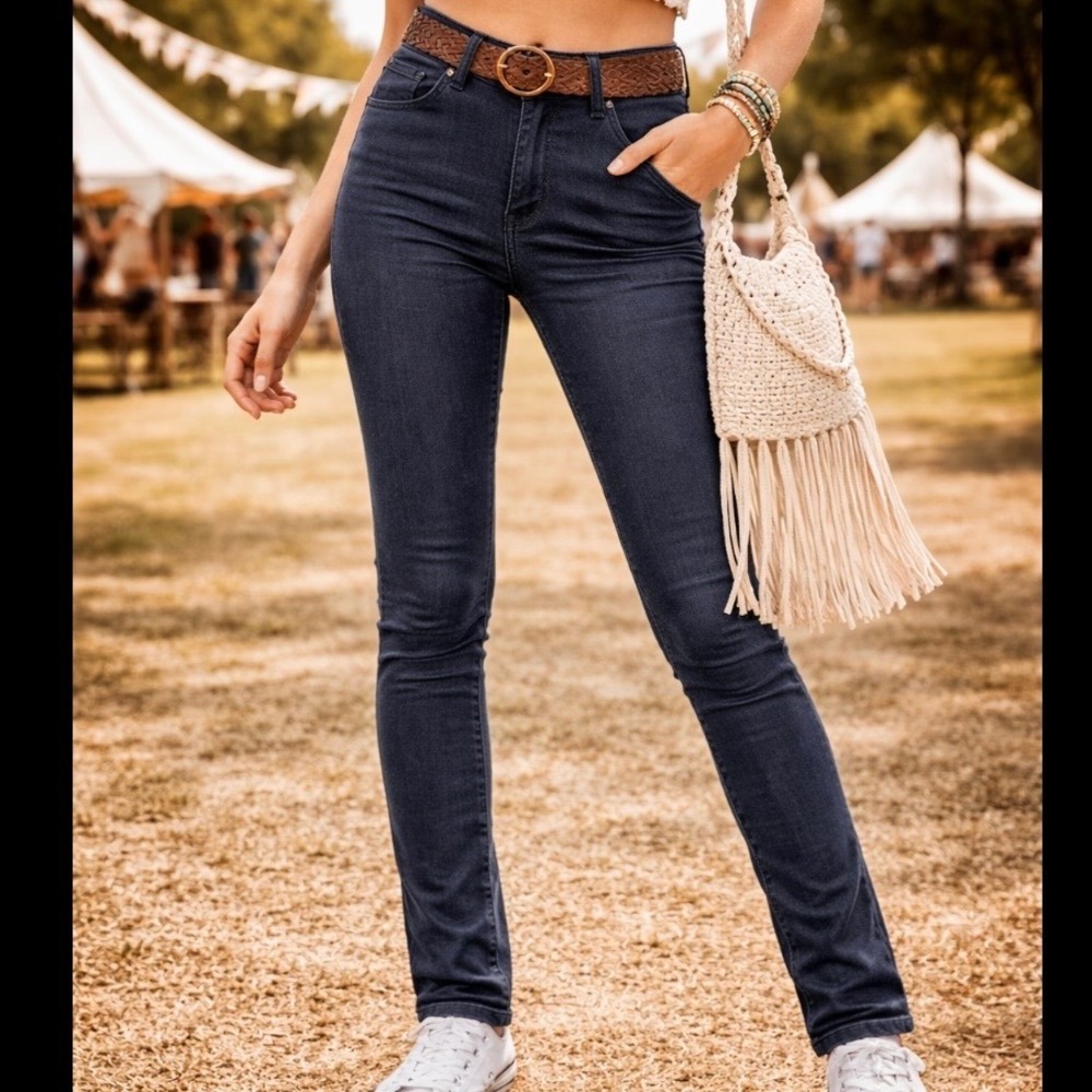 Splendid Womens Skinny Jeans Dark Indigo‎ Blue Stretch Denim Size 27 Trousers